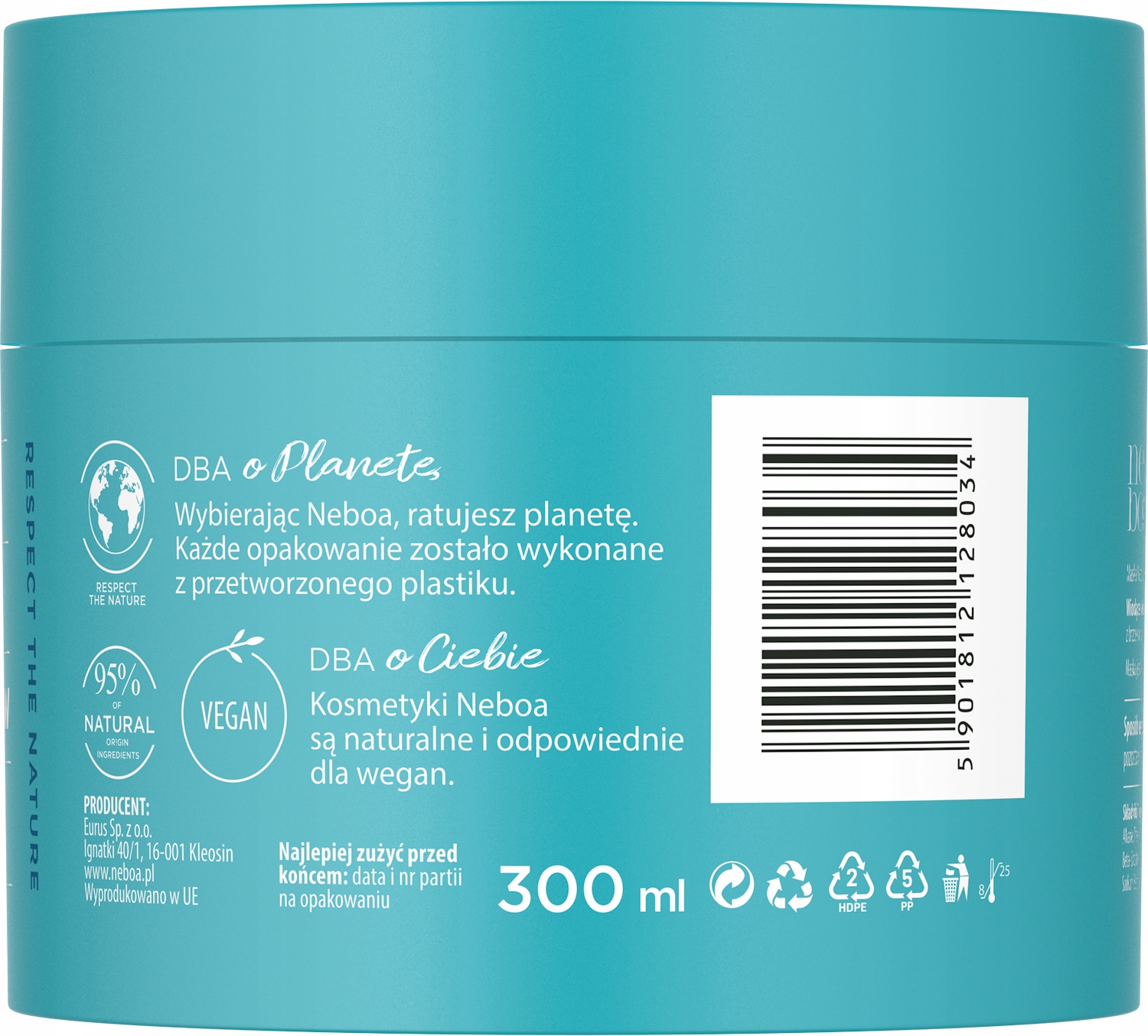 Neboa Hydrating nawilżająca maska do włosów 300 ml Pojemność 300 ml