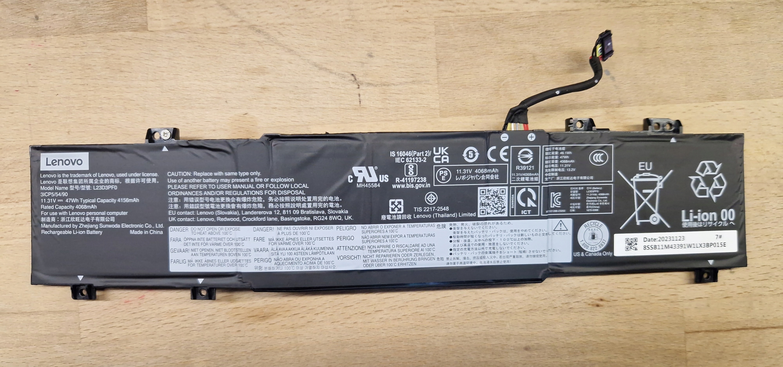 Bateria Oryginalna nowa L23D3PF0 do Lenovo Ideapad slim 3 15AMN8