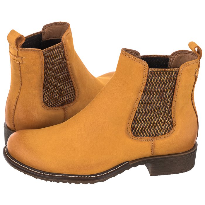 

Buty Damskie Botki Skórzane Tamaris Żółte 1-25422