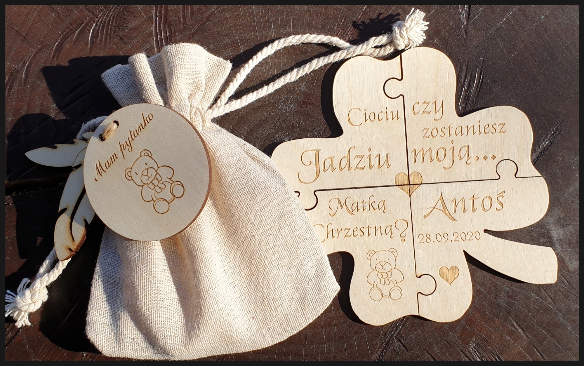 Puzzle czy zostaniesz moją Matką /Ojcem Chrzestnym Rodzaj chrzest