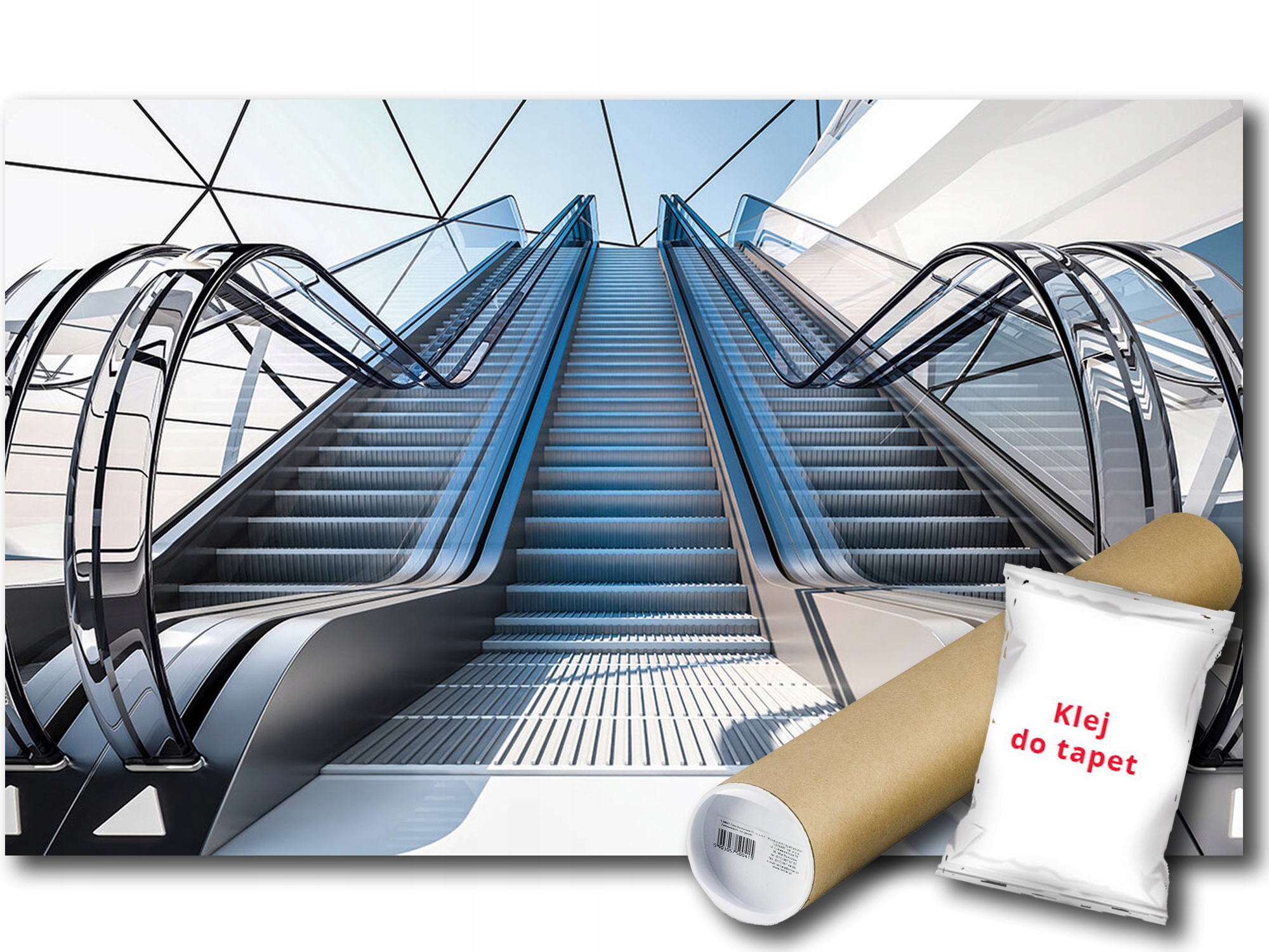 Fototapeta Vinylová Architektúra Pohyblivé Schody Interiér Pohľad 3D 312x219