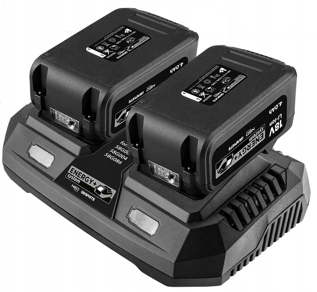 GRAPHITE 2X AKUMULATOR 4AH Z ŁADOWARKĄ PODWÓJNĄ Seria ENERGY+