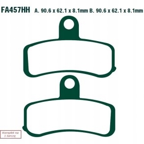 Brzdové Doštičky Moto Harley Davidsonr Fxdf Fat Bob (08-14) EBCFA457VLD