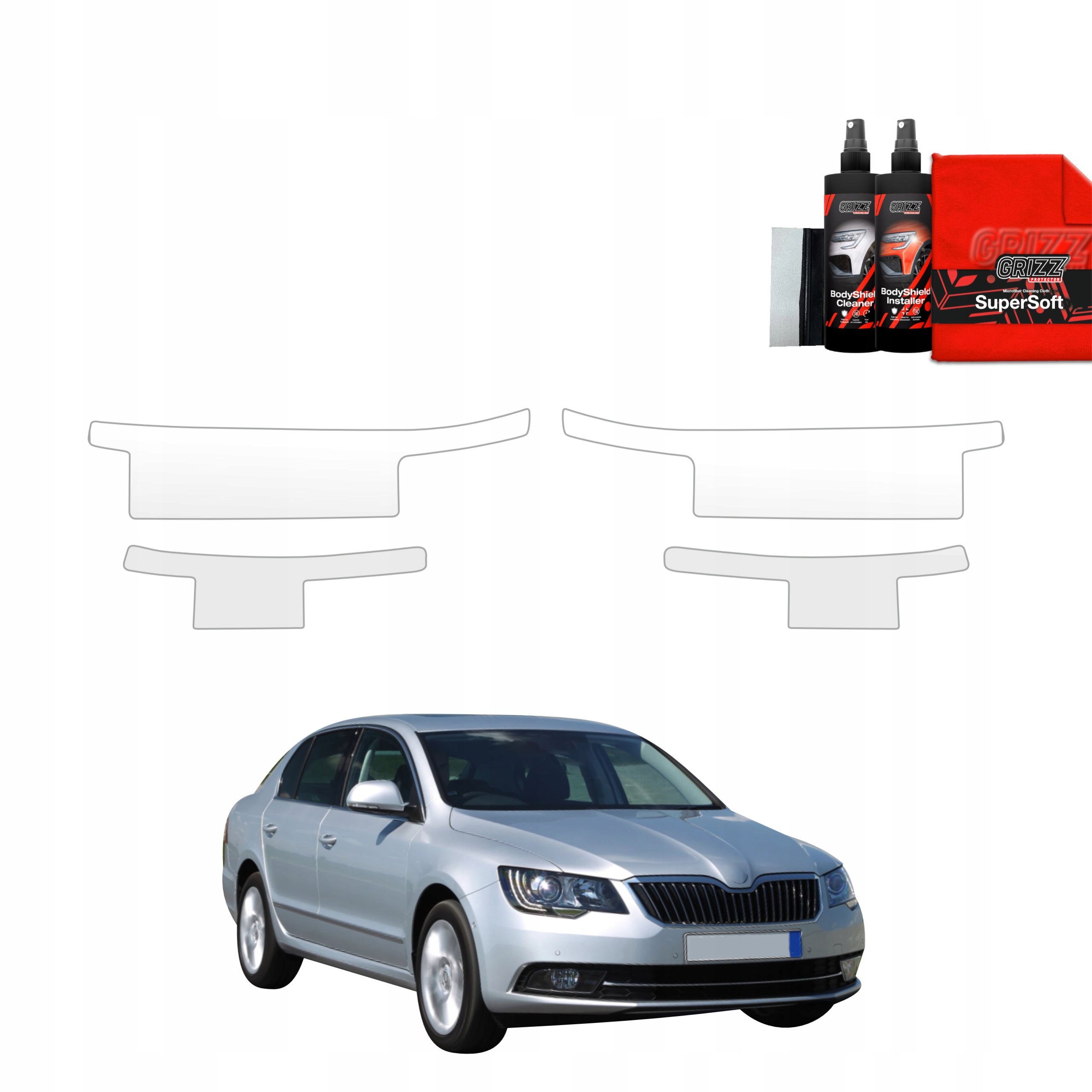 4v1 Fólie na prahy pro Škoda Superb 2 Facelifting (2013-2015)