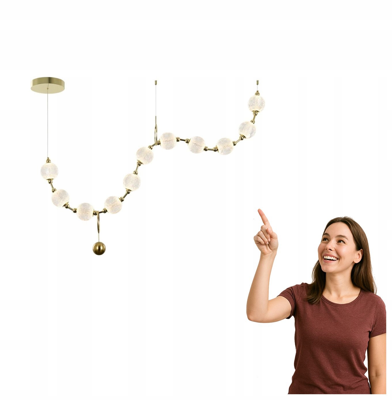 Závěsná Led lampa 49W Morano PND-93829-44W-3K-GD Italux