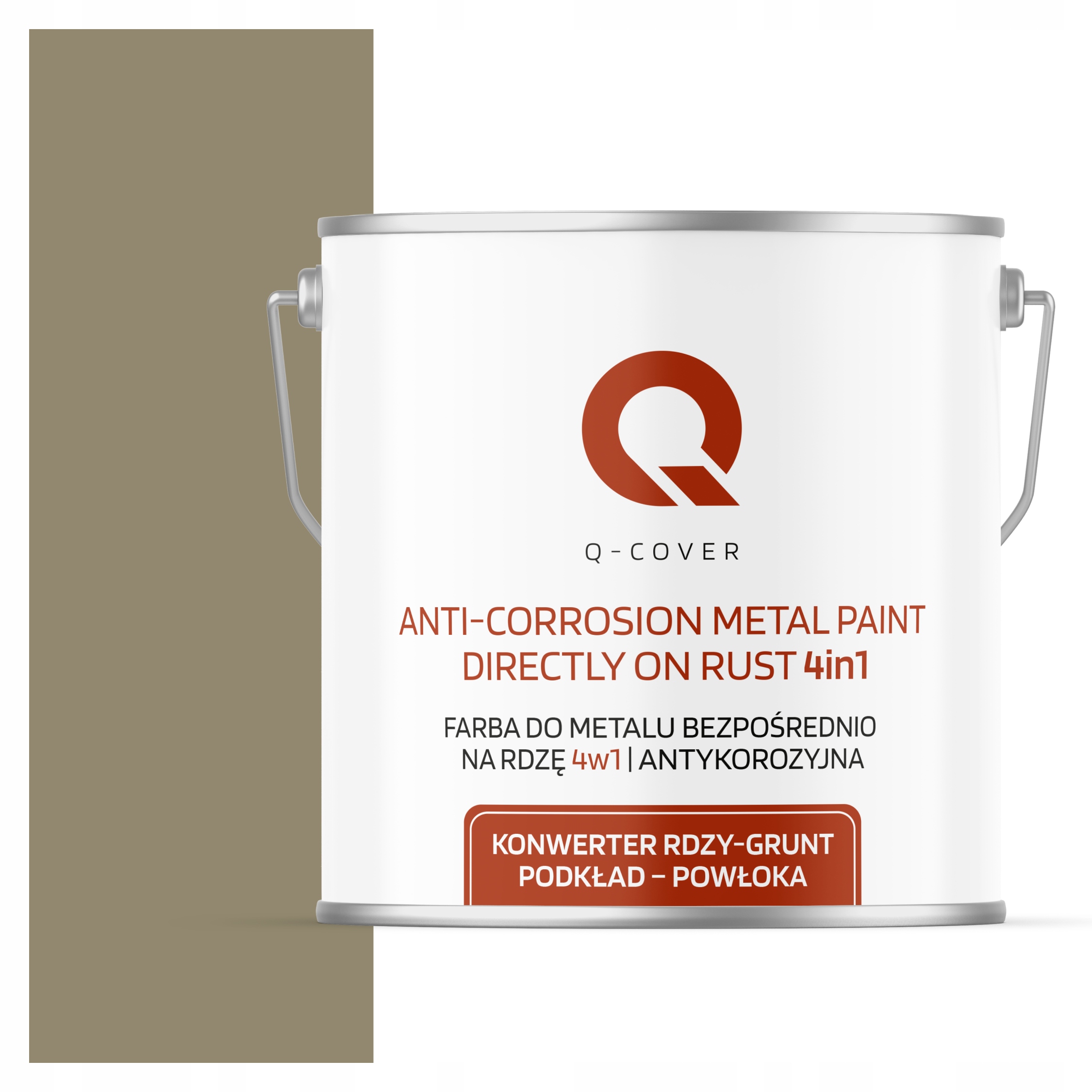 Farba Na Kov Na Hrdzu Aluminium 4v1 Sivá Žltá Ral 7034 Polomat 5L