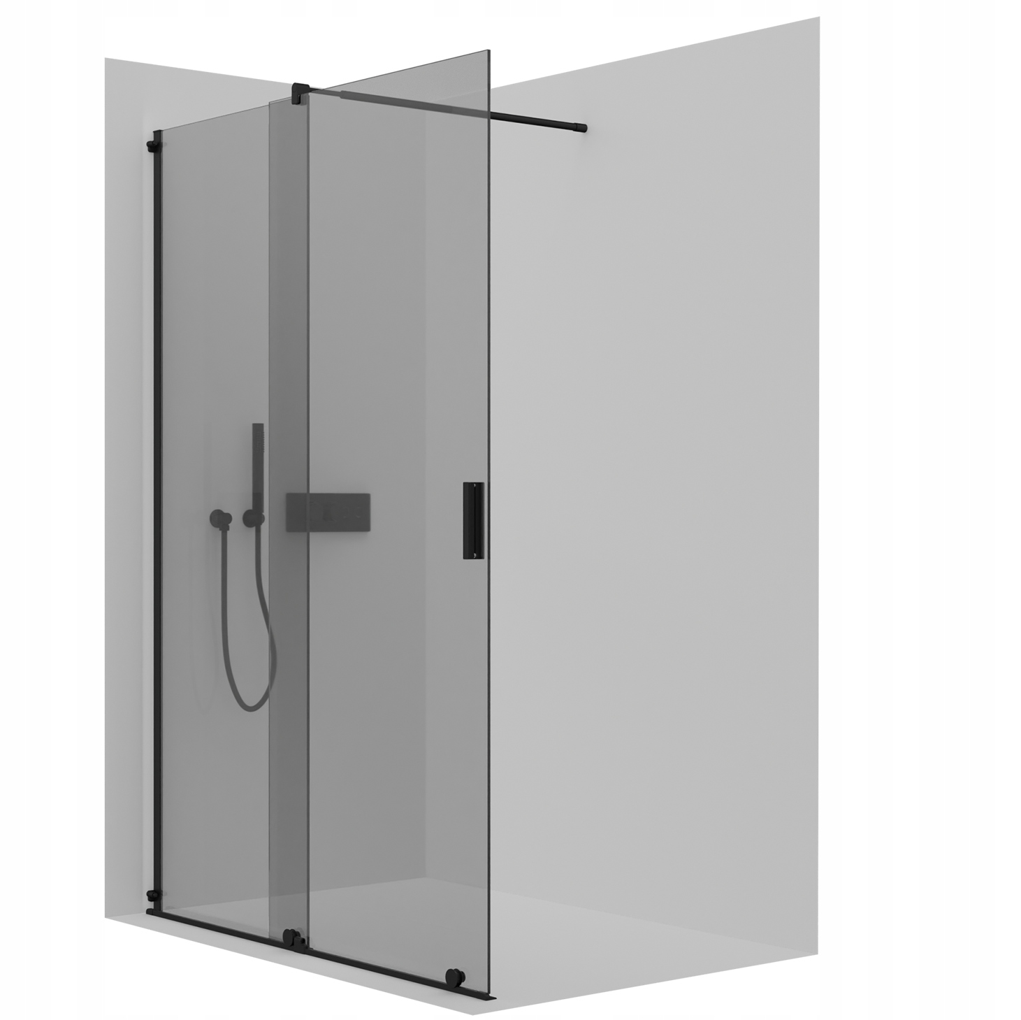Ścianka prysznicowa Walk-In 150cm kabina prysznicowa NT101 drzwi przesuwne