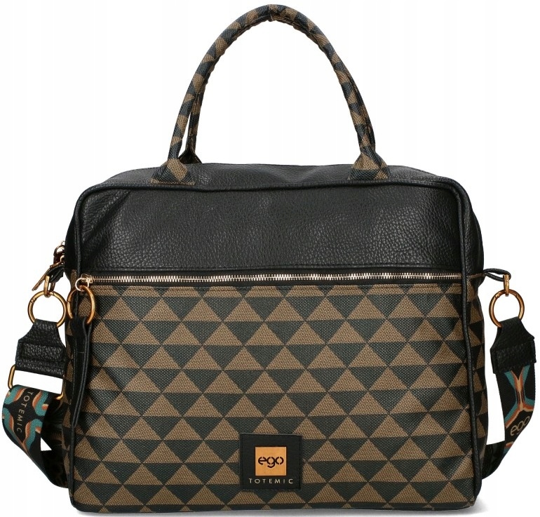 Ego kabelka přes rameno eko kůže hnědá pro notebook a4 velká