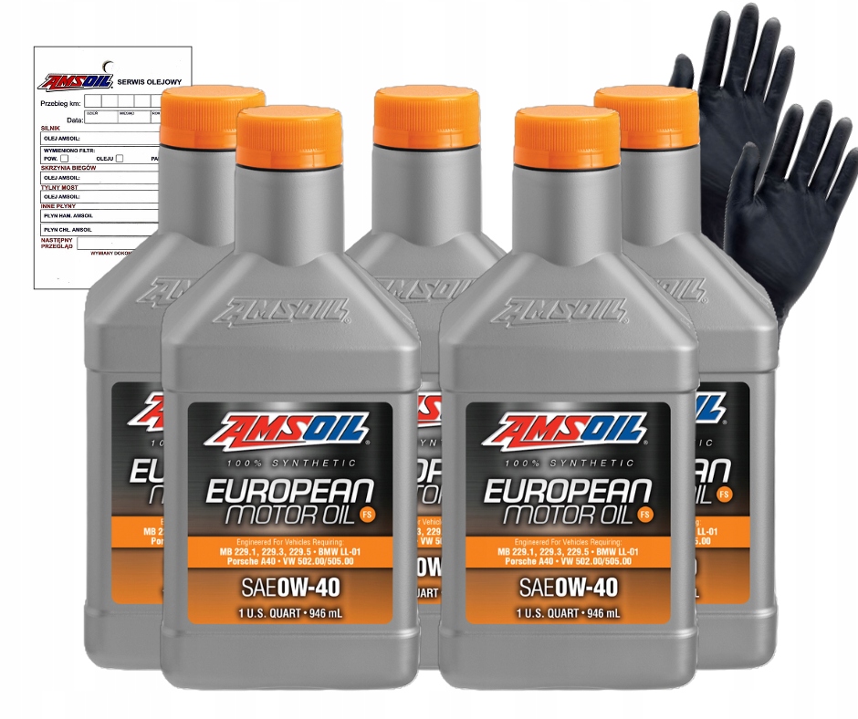 Motorový olej Amsoil European Motor Oil 0W-40 Fs, sada 5 ks
