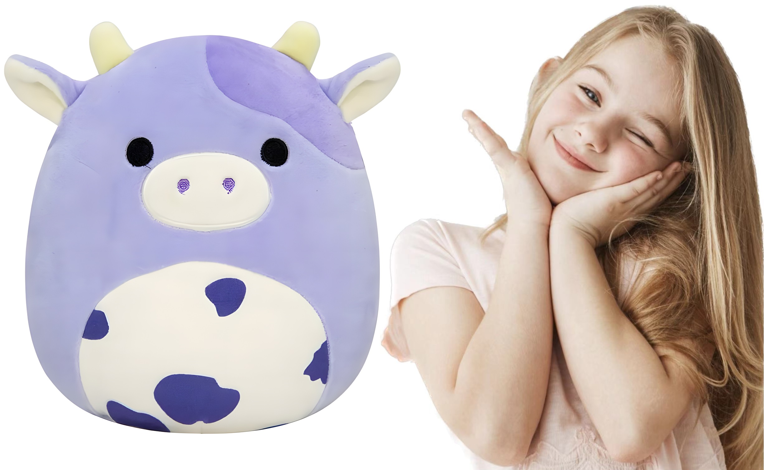 SQUISHMALLOWS FIOLETOWA KRÓWKA BUBBA ZABAWKA PLUSZOWA PRZYTULANKA 40CM Wiek dziecka 0 +