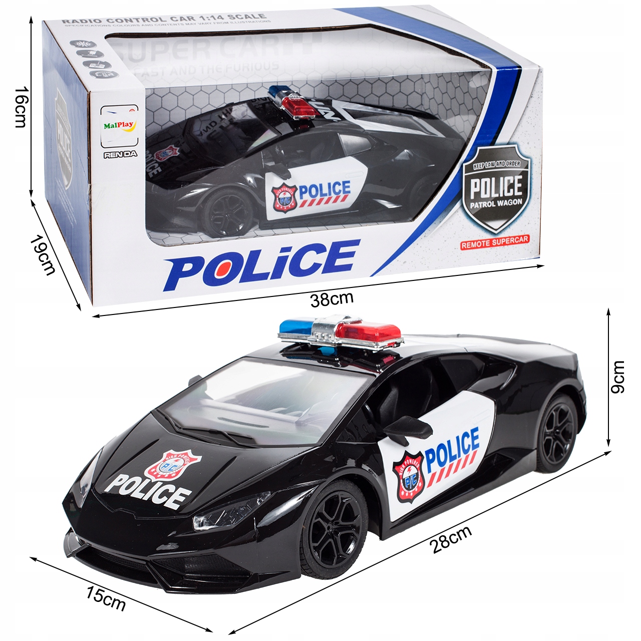 RC SPORTOVNÍ POLICEJNÍ ZÁVODNÍ VŮZ PRO DĚTI EAN (GTIN) 5901924210320