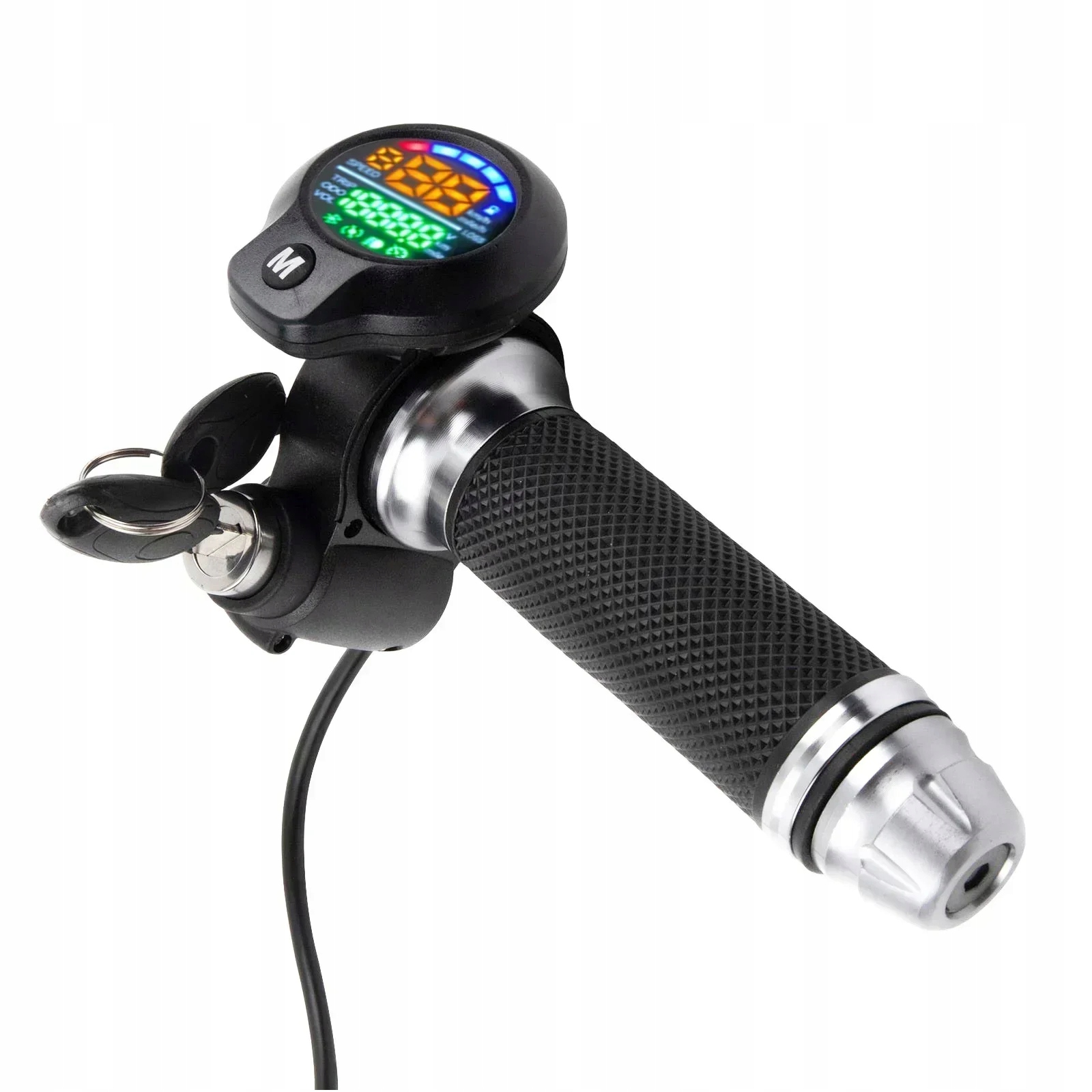 Gripy s displejem a manžetou pro elektrickou koloběžku