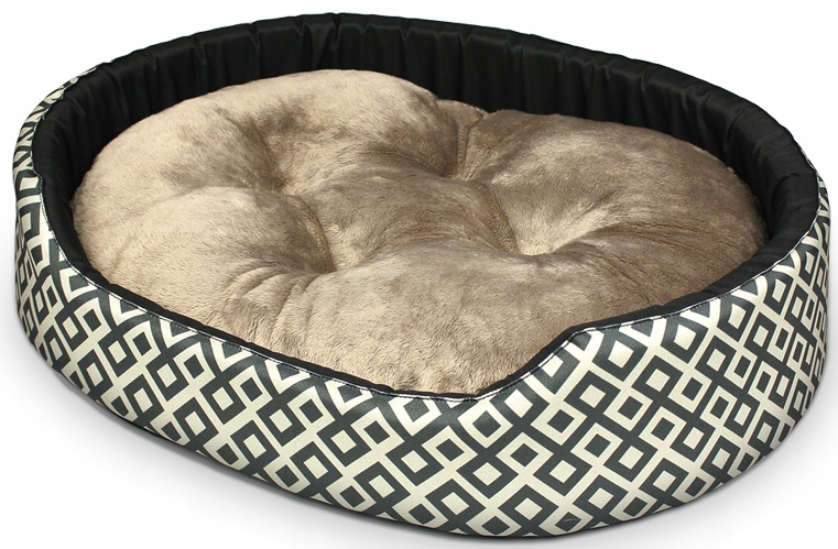 Levně Šiška Oválné Pelíšek vel M 57x48 cm kosočtverce