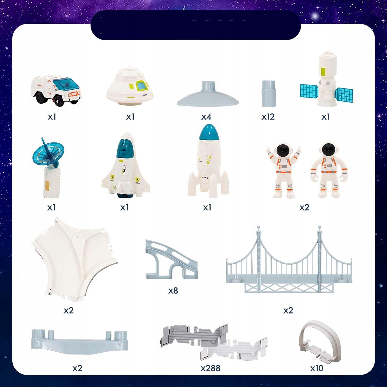 KOSMICZNY TOR WYŚCIGOWY KOLEJKOWY SAMOCHÓD 348 ELEMENTÓW XXL NAJWIĘKSZY Model KOLEJKA KOSMICZNA