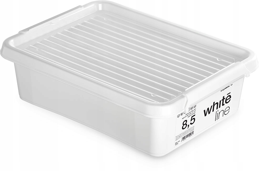 POJEMNIK PLASTIKOWY BOX 8,5L BIAŁY ORGANIZER Z POKRYWĄ DO PRACY I DOMU
