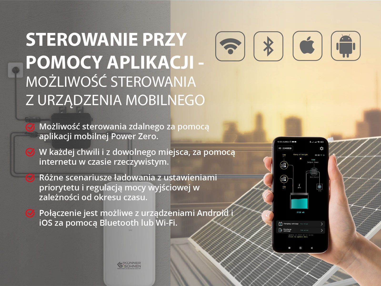 Panele słoneczne Könner & Söhnen KS SP430-HC 2x430 W Rodzaj panel