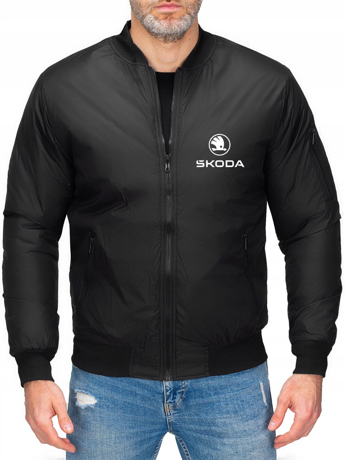 Pánská Bomber Bunda Bomber Škoda Černá XL