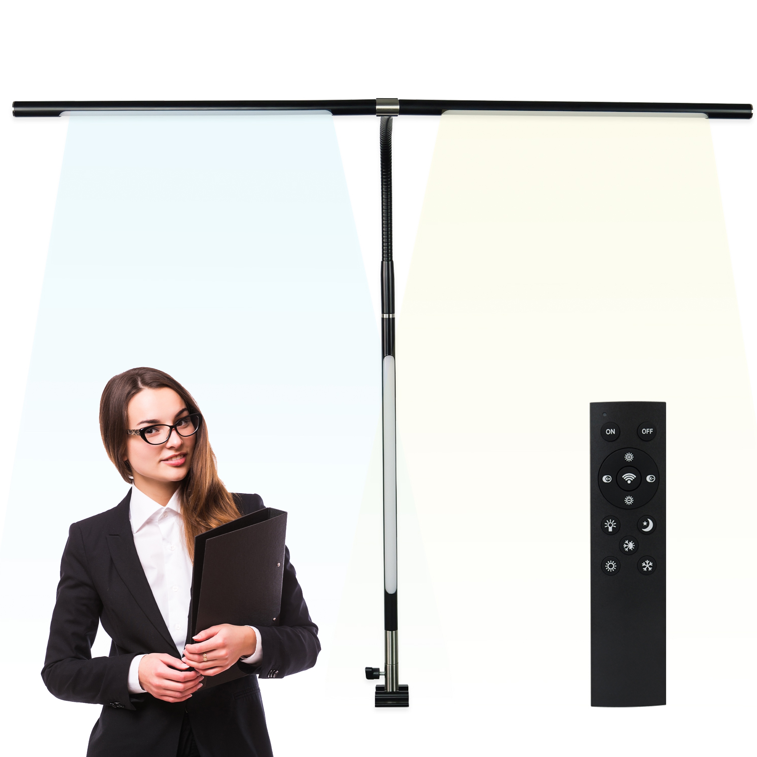 Stolová lampa regulácia jasu farby diaľkový ovládač 1300 lúmenov