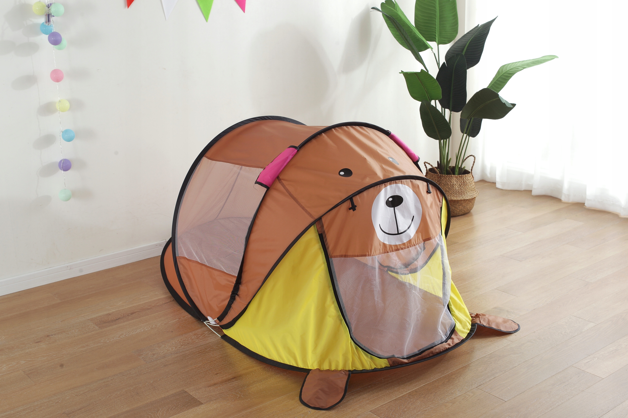 NAMIOT OGRODOWY DLA DZIECI PLAŻOWY DOMEK DO OGRODU SAMOROZKŁADAJĄCY MIŚ Kolor wielokolorowy