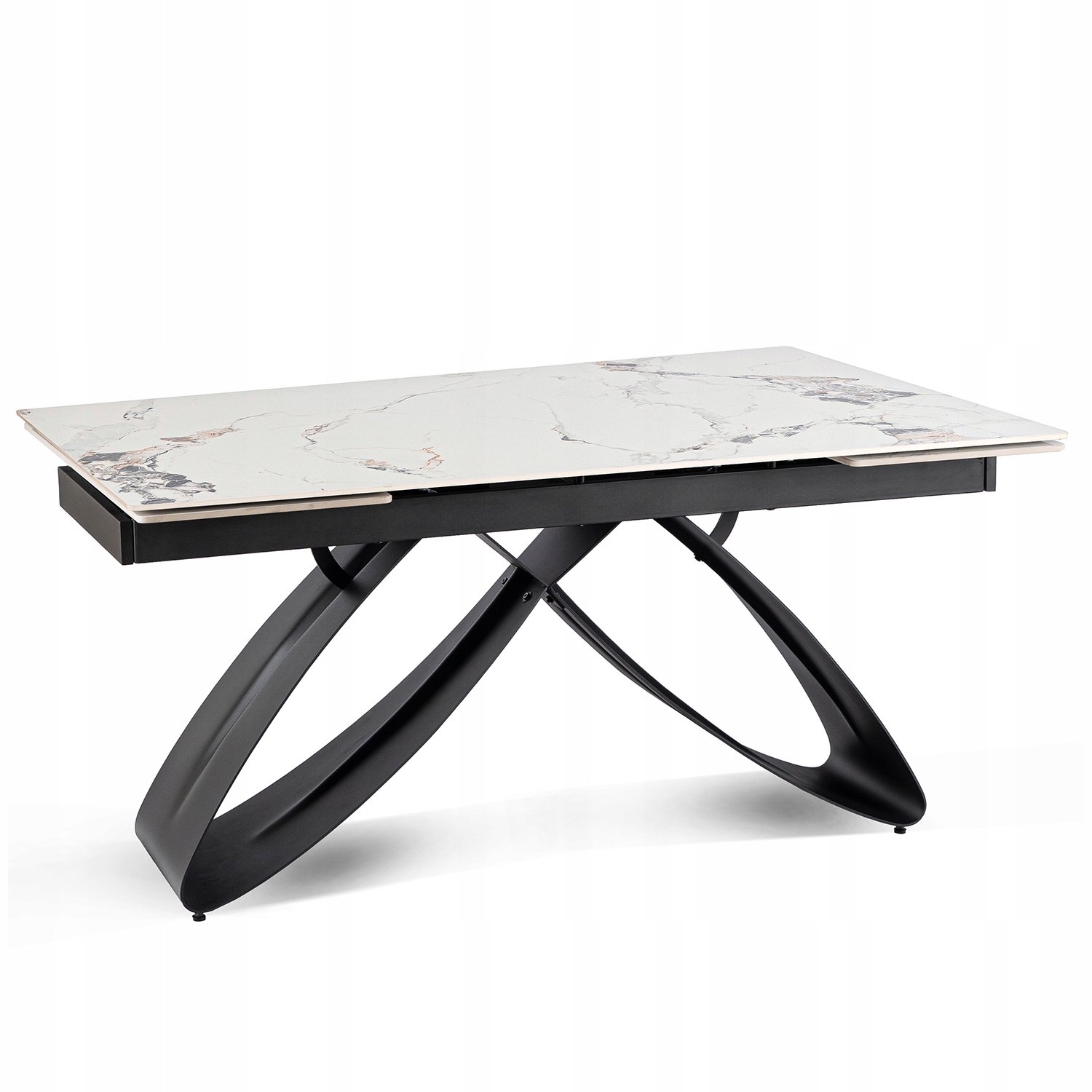 Keramický rozkládací stůl Umělý Kámen Na Bázi Křemene do jídelny Bílý Luigi 160/240