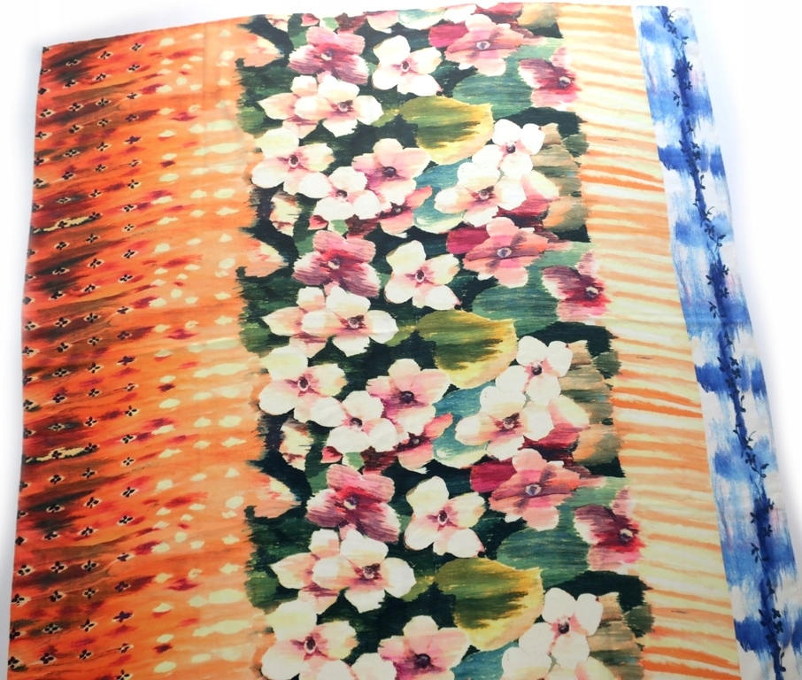 AQUASUIT BY LA PERLA CHUSTA PLAŻOWA PAREO DUŻA W MALOWANE KWIATY