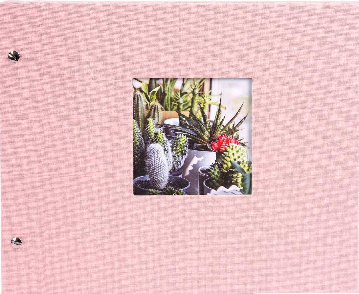 Vlepovací album na šrouby pudrová růžová, 40 stran