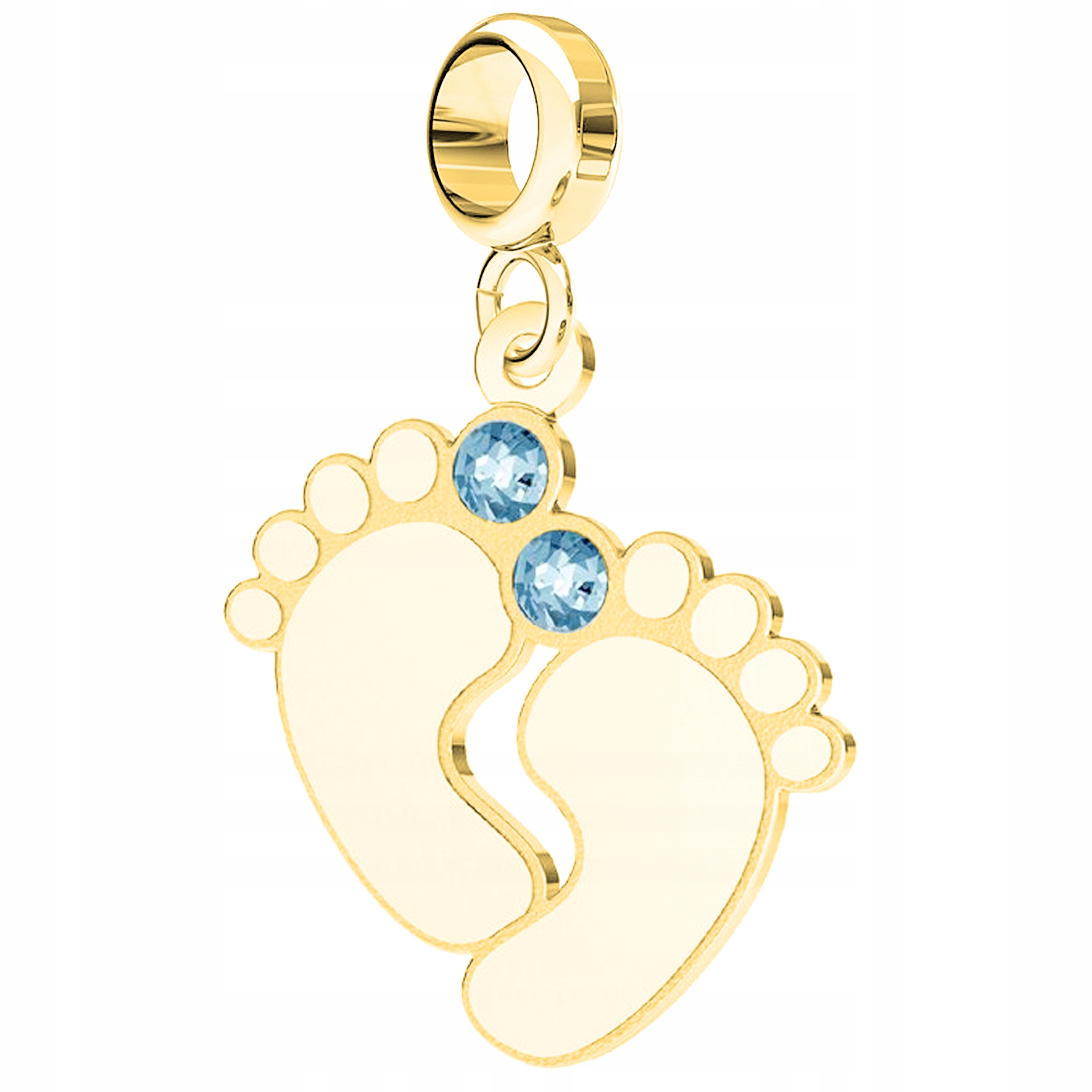 

Charms złoty Dziecięce Stópki srebro 925