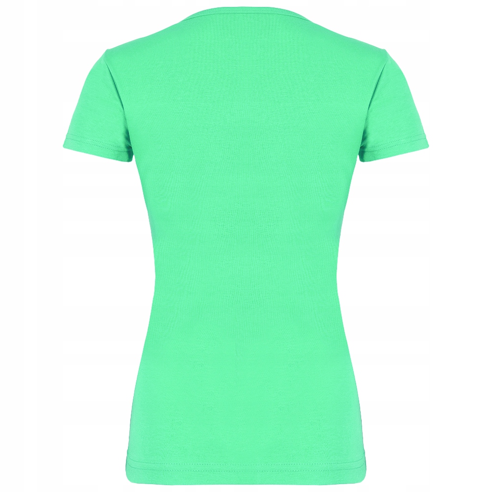KOSZULKA DAMSKA BLUZKA DEKOLT T-SHIRT KRÓTKI RĘKAW BAWEŁNA SPORTOWA XL Kolor zielony