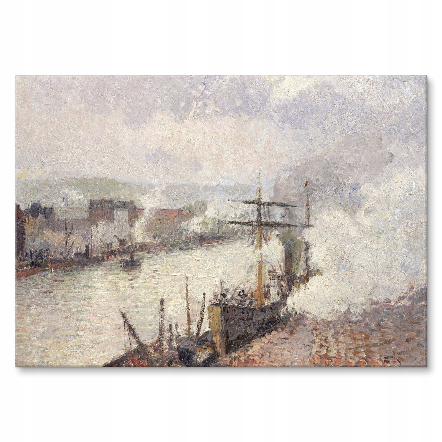 Kovový plakát Steamboats Pissarro Szyld Plech 42 x 59,4 cm Dárek