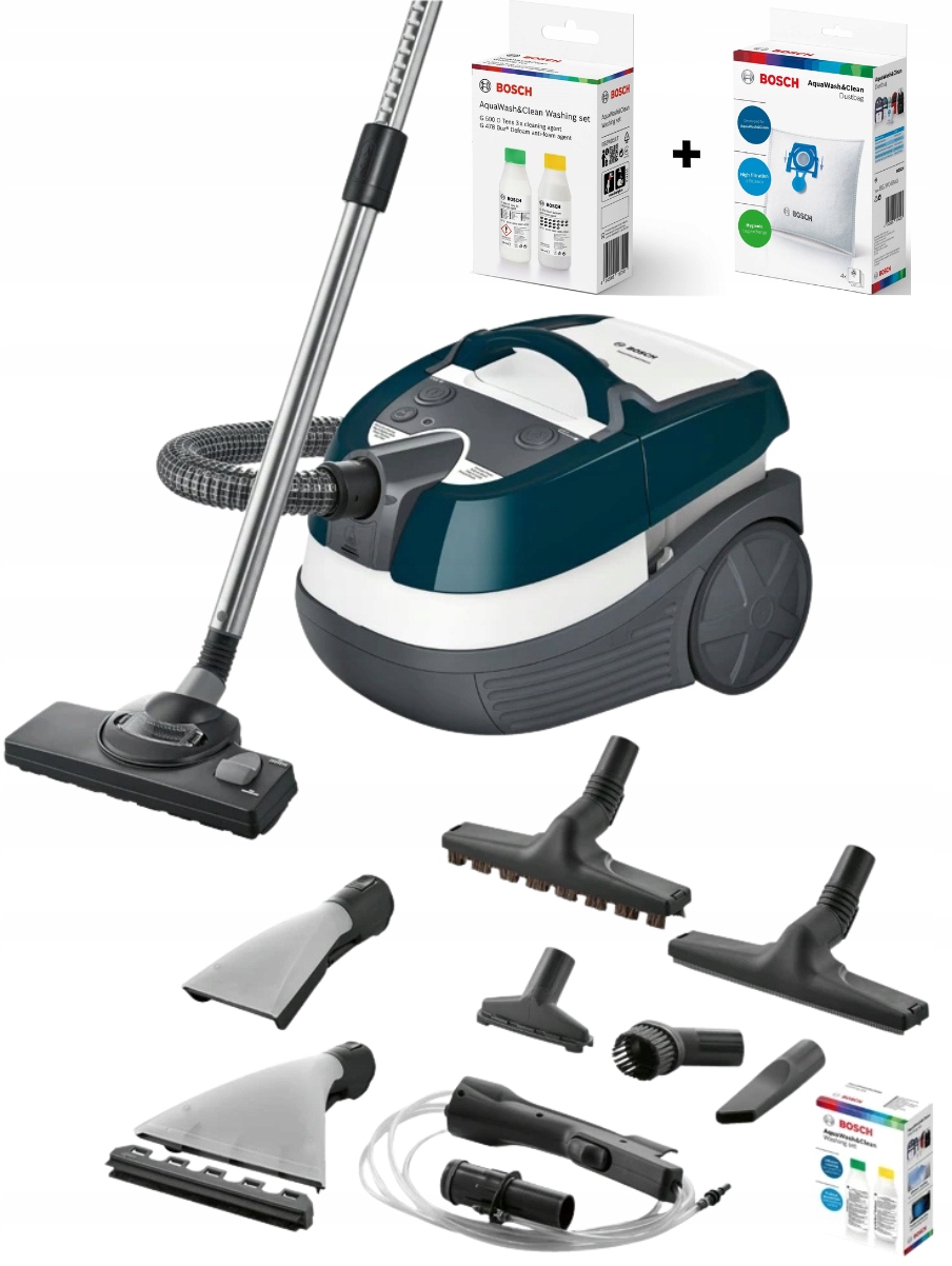 Odkurzacz piorący Bosch AquaWash&Clean BWD41720 1700W 5L Akcesoria