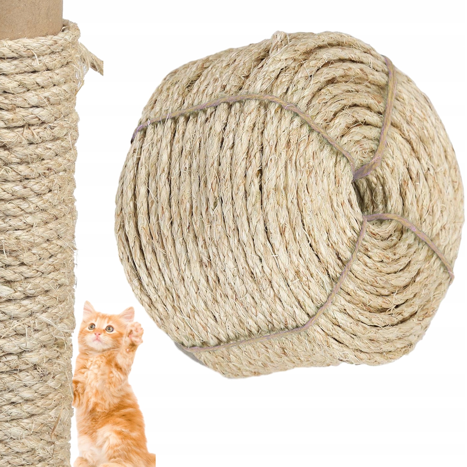 Jutový Provázek Přírodní 8 mm 100 m dekorativní 2400 g