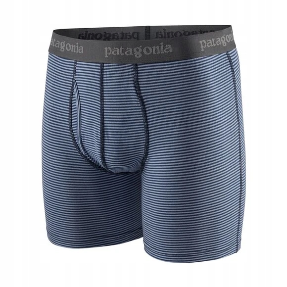 Bokserki męskie Patagonia Essential Boxer Briefs 6 Fathom Stripe New Navy