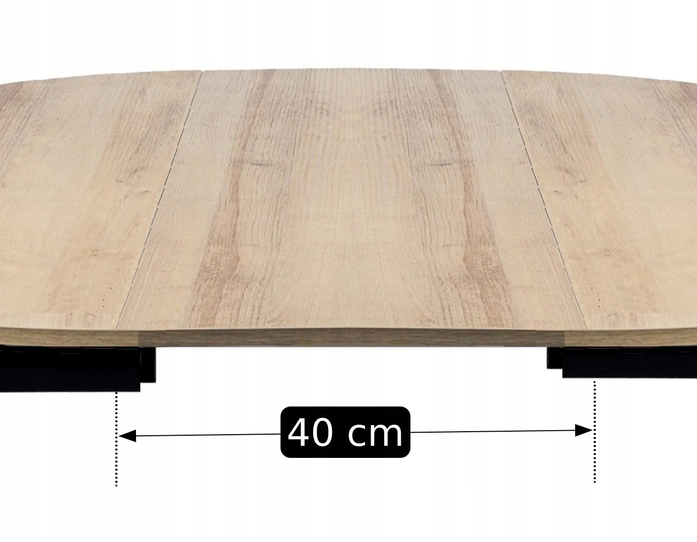 Zestaw Stół Z Krzesłami Rozkładany Okrągły Do Salonu Riviera Stół Kuchenny Kolor korpusu krzesła czarny