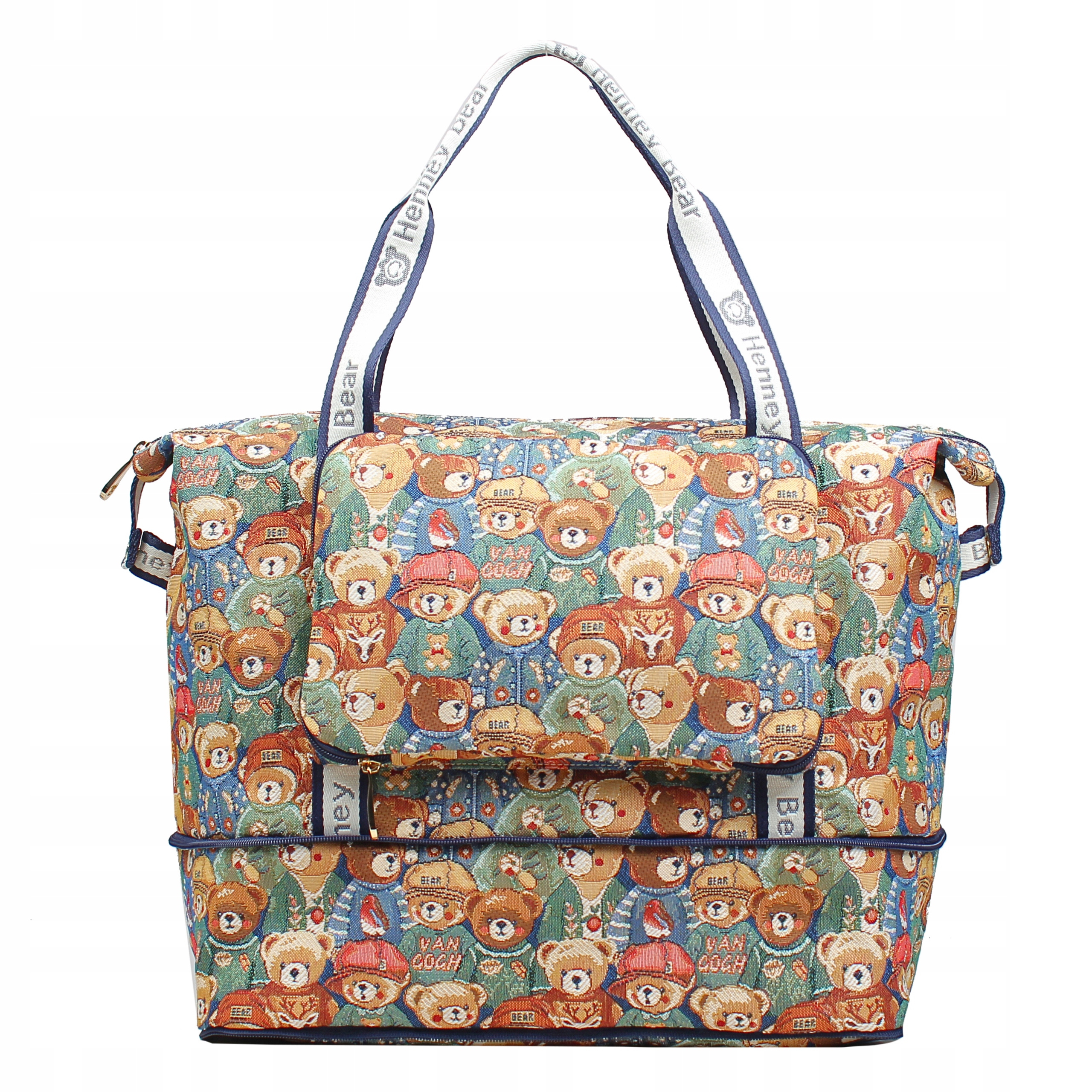 Dámská Shopper Kabelka A4 Prostorná Na Nákupy Henney Bear