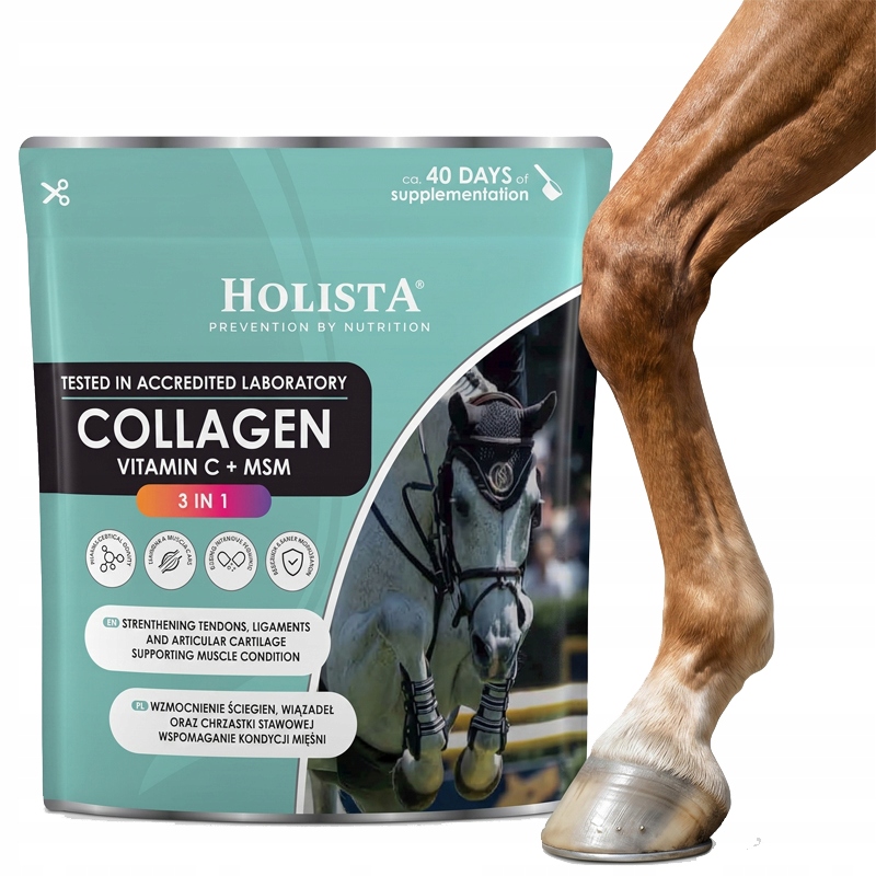 Holista Equine Collagen 3 in 1 600g Kolagen Wsparcie Stawów i Mięśni Koni