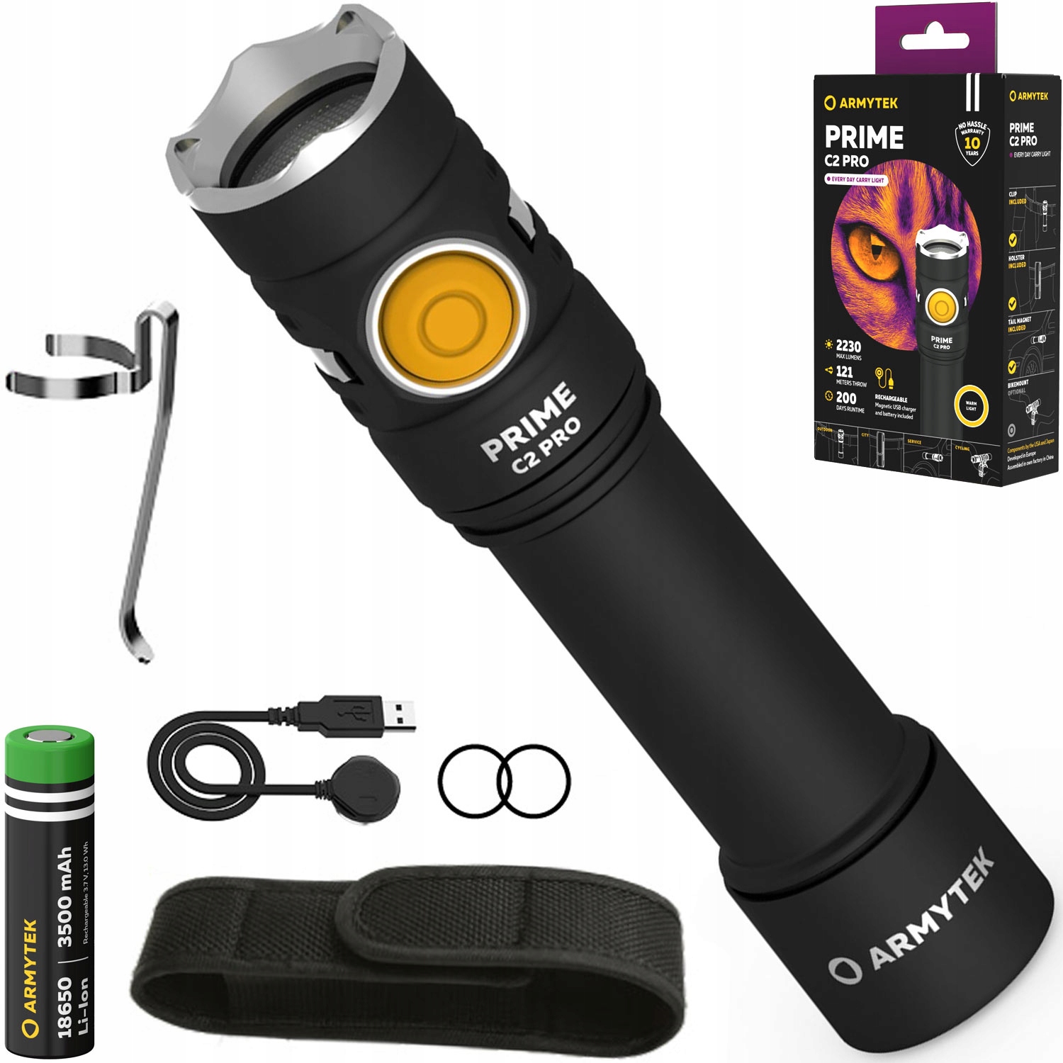 Armytek ліхтарик PRIME C2 PRO F08101W USB 2230 лм