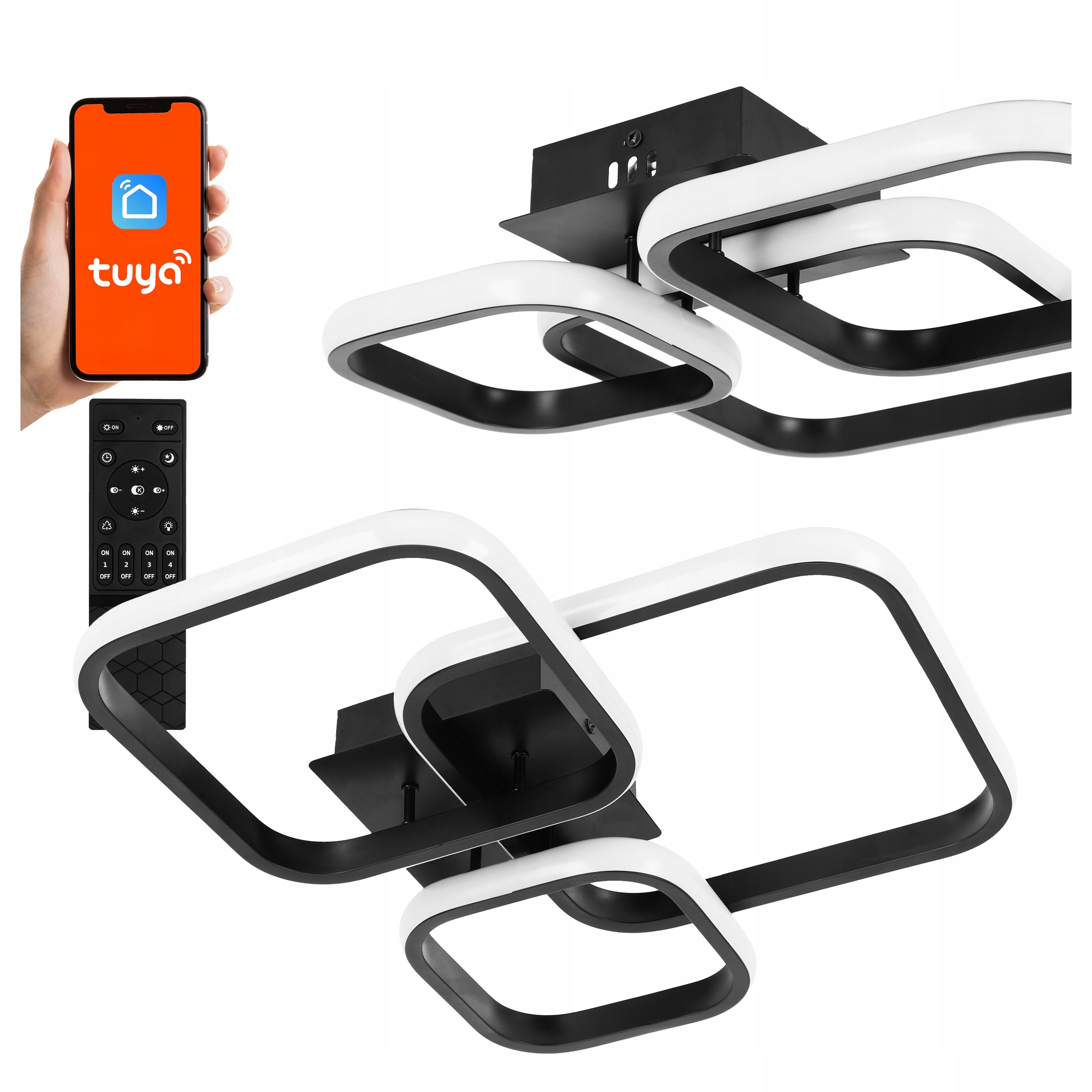 stropní svítidlo Led Závěsná Stropní Svítidlo Nástěnný 3 barvy Aplikace Dálkový Ovladač Tuya