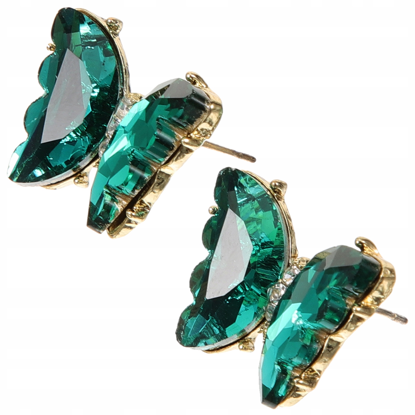 MAŁE ESTETYCZNE KOLCZYKI CYRKONOWE KRYSZTAŁKI MISS GIRL Marka bez marki