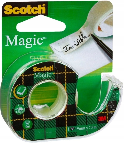 

Taśma biurowa Scotch Magic 19mm x 7,5m podajnik