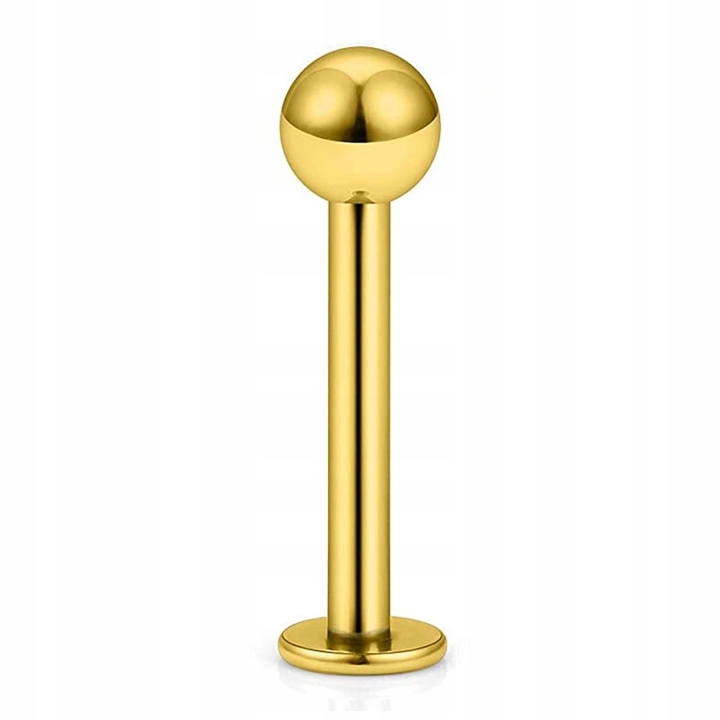 

Labret Z Kulką Do Wargi Złoty Stal 316L 1,2/8/3