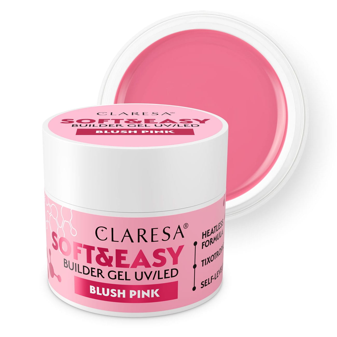 Claresa stavební gel Soft&Easy blush pink 90 g