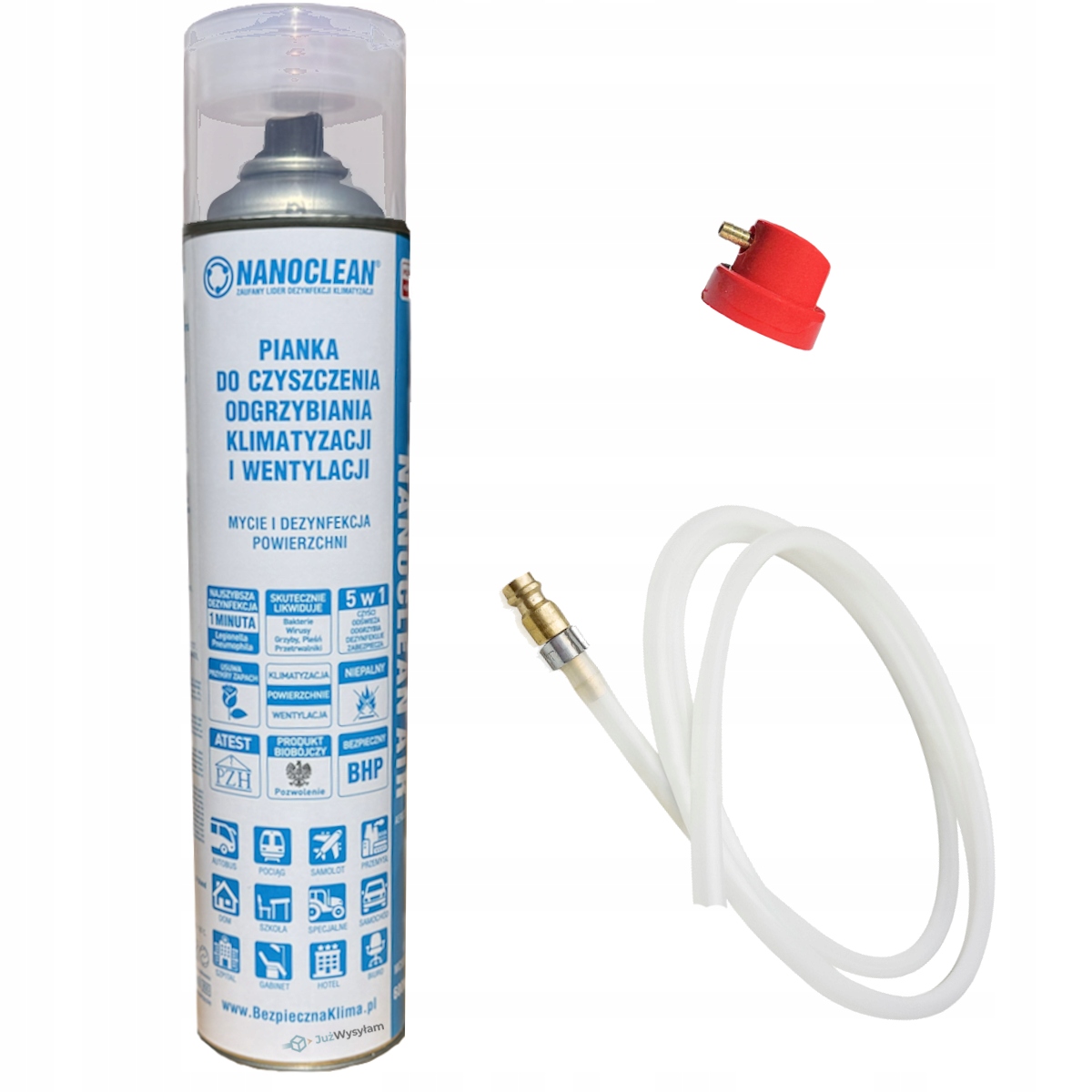 ODGRZYBIACZ DO KLIMATYZACJI NANOCLEAN 0,6 L PIANKA do dezynfekcji