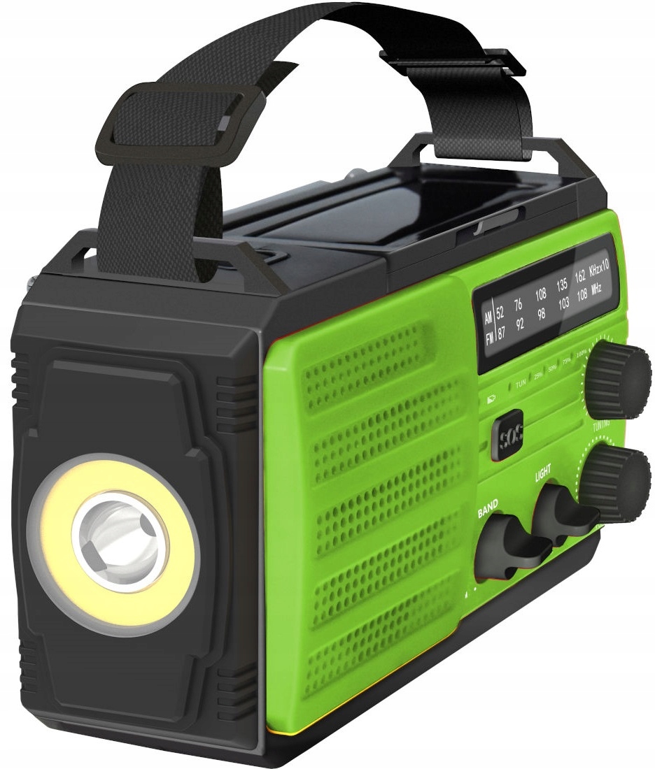 ALARMOWE RADIO SOLARNE FUNKCJA SOS LATARKA NA BIWAKI RYBY 8000MAH DYNAMO Marka MOZOS