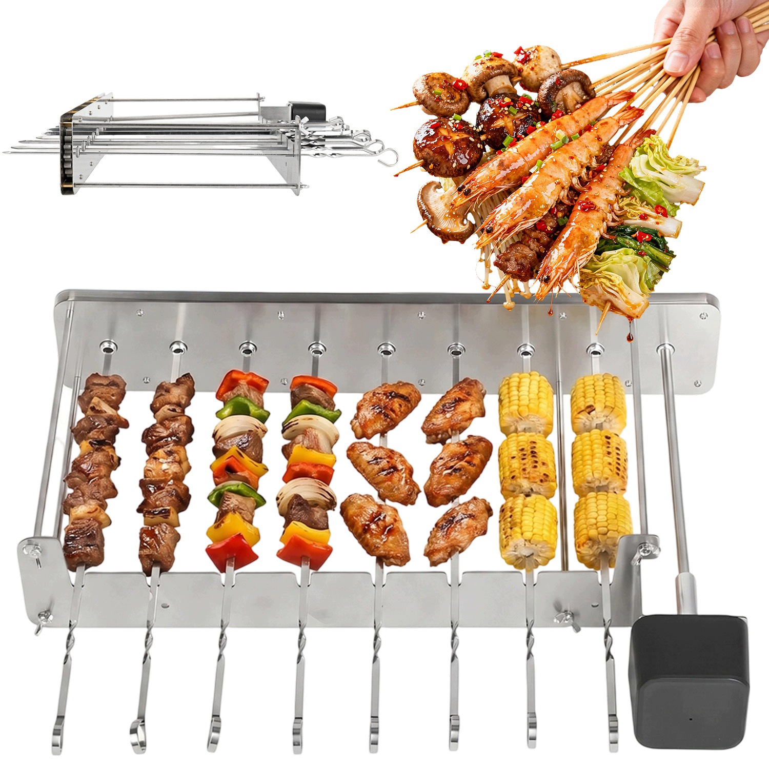 Elektrický Barbecue Gril Elektrický, Přenosný, Otočný