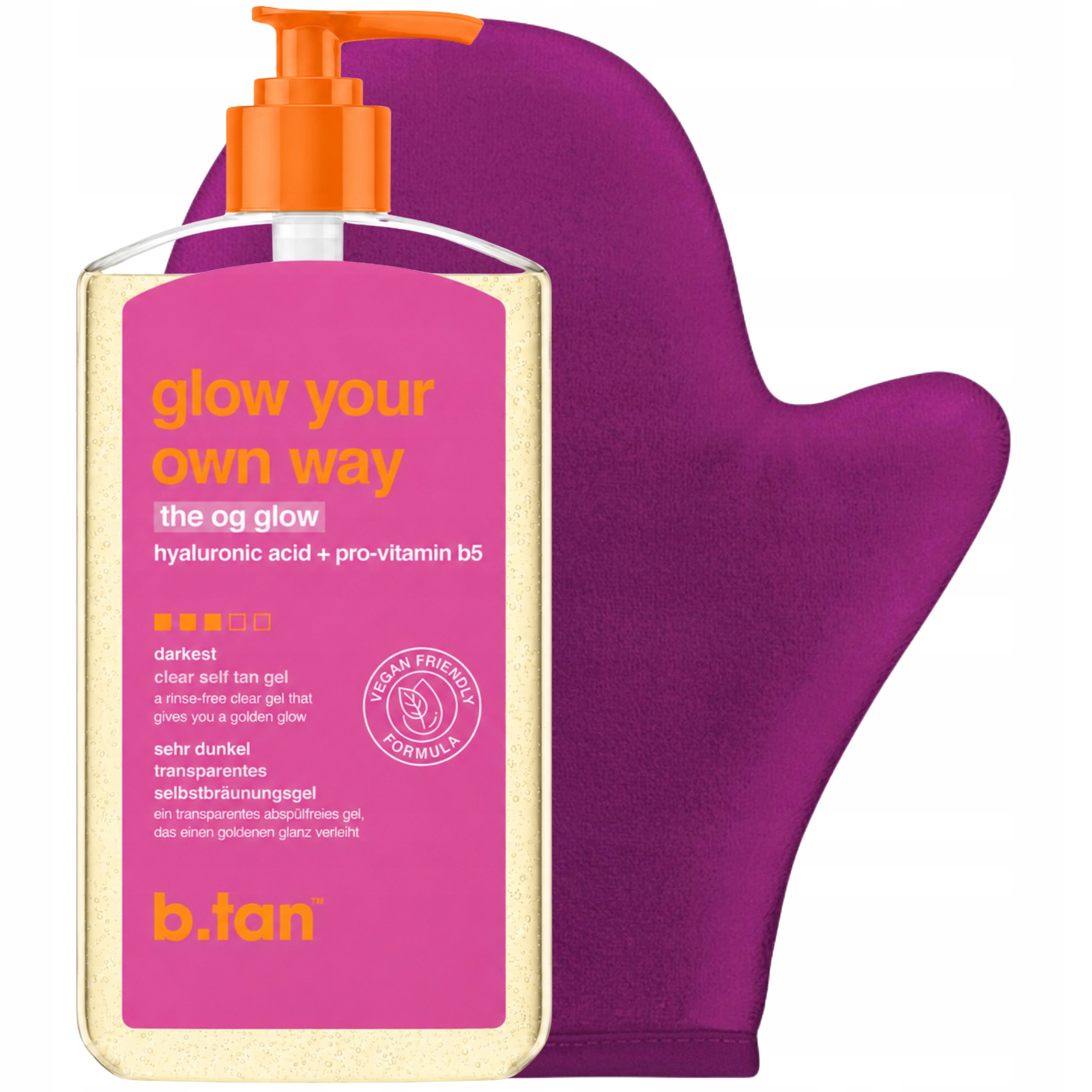 Gel Průhledný b.tan Glow Your Own Way 473 ml rukavice