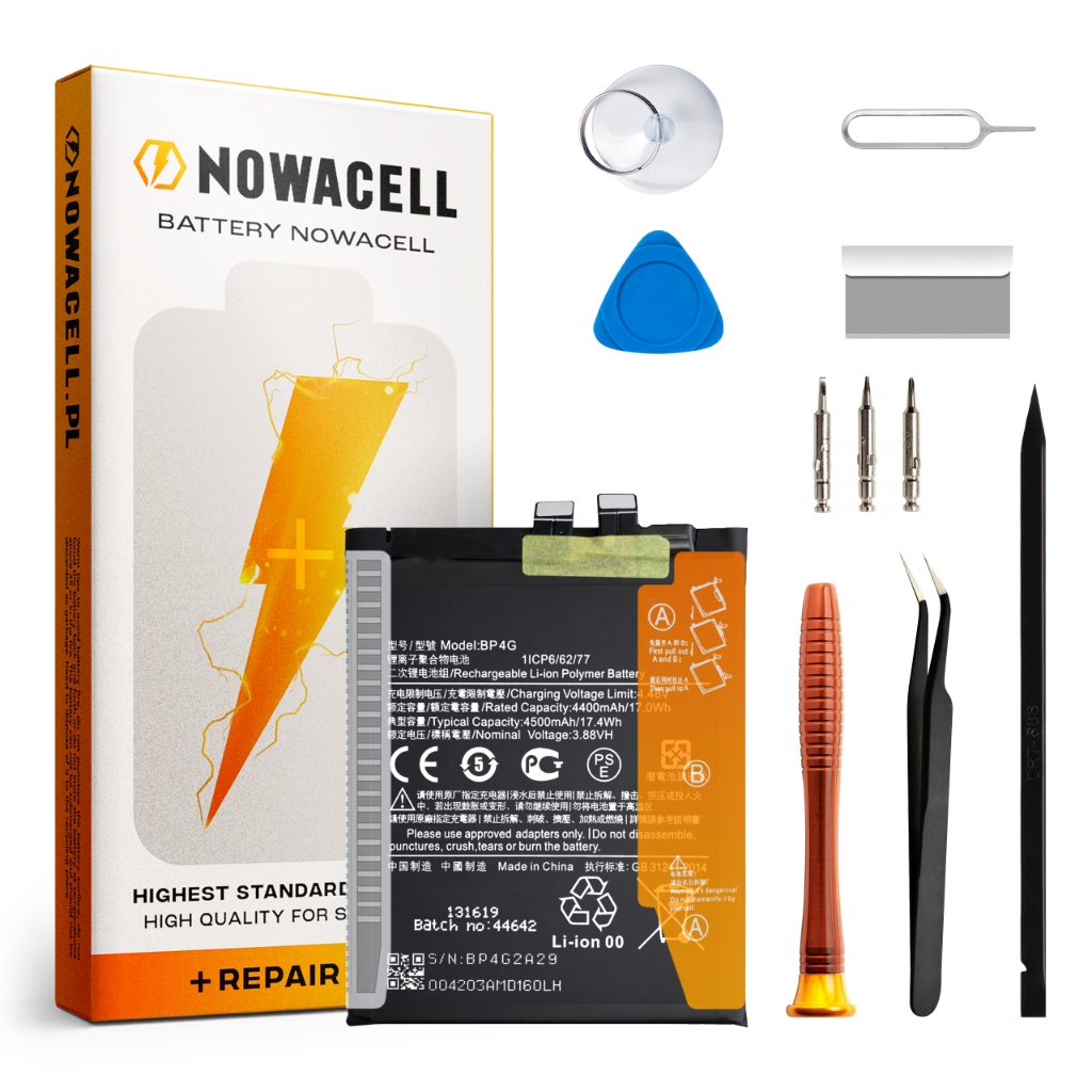 Zestaw Bateria BP4G do Xiaomi 13 Mi 13 4500 mAh Oryginalna pojemność Nowa