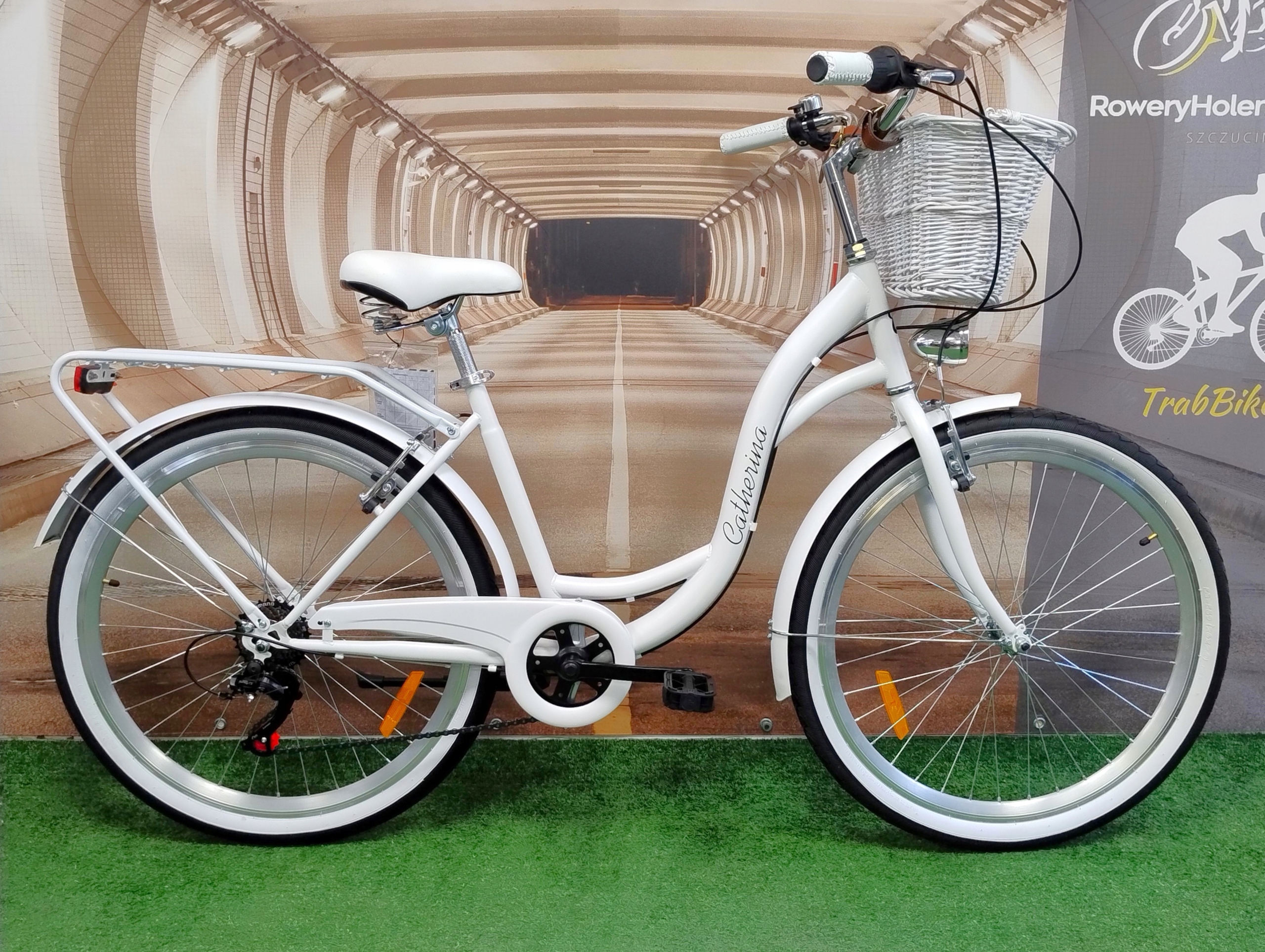 Damski Rower miejski z koszem rama 17"/19" koła 26"/28" 160-179cm Shimano