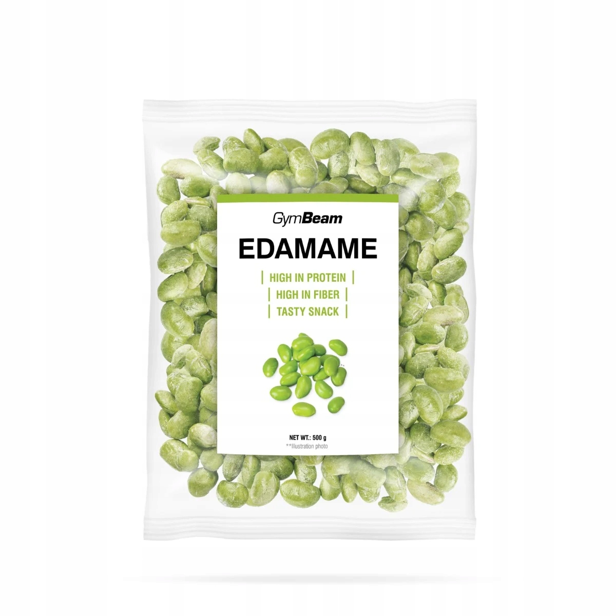 Edamame Pražené Solené Sójové Boby Křupavá Svačinka GymBeam 400 g