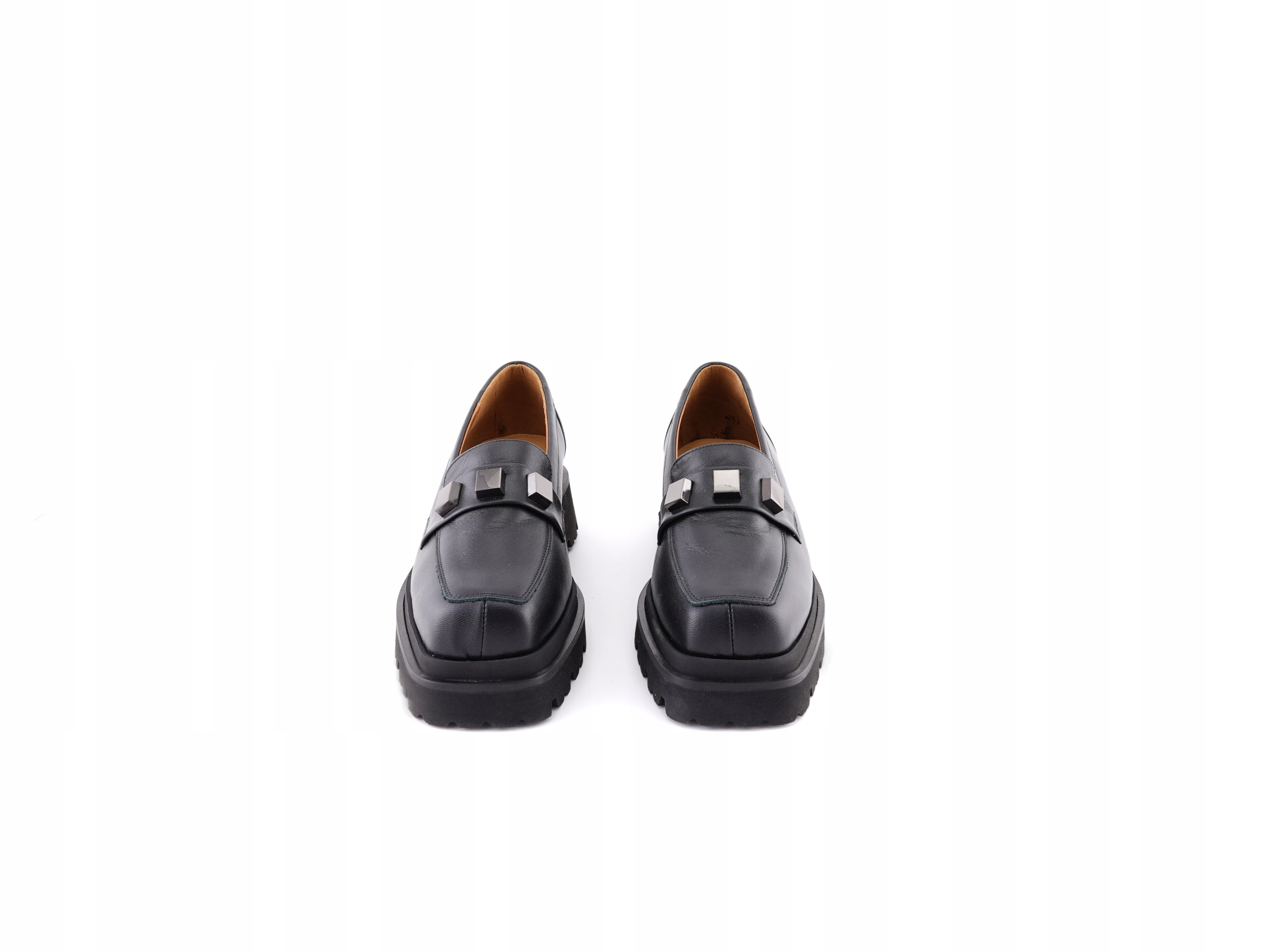 MOKASYNY 38 PLATFORMA SKÓRA NATURALNA 2797/1 Kolor czarny