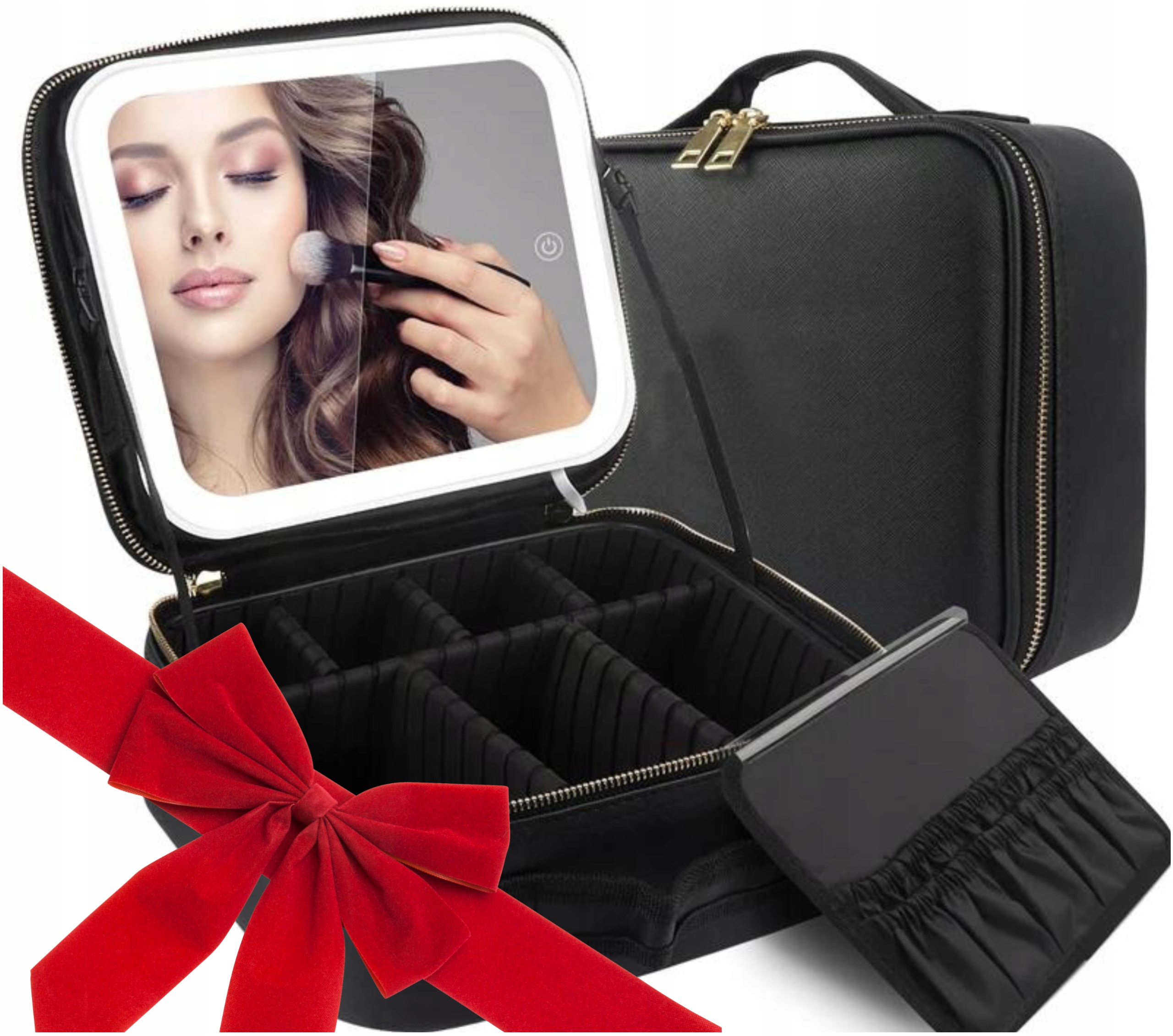 Kosmetická Taška S Led Zrcátkem, Kožený Kufřík, Makeup, Den Žen, Dárek